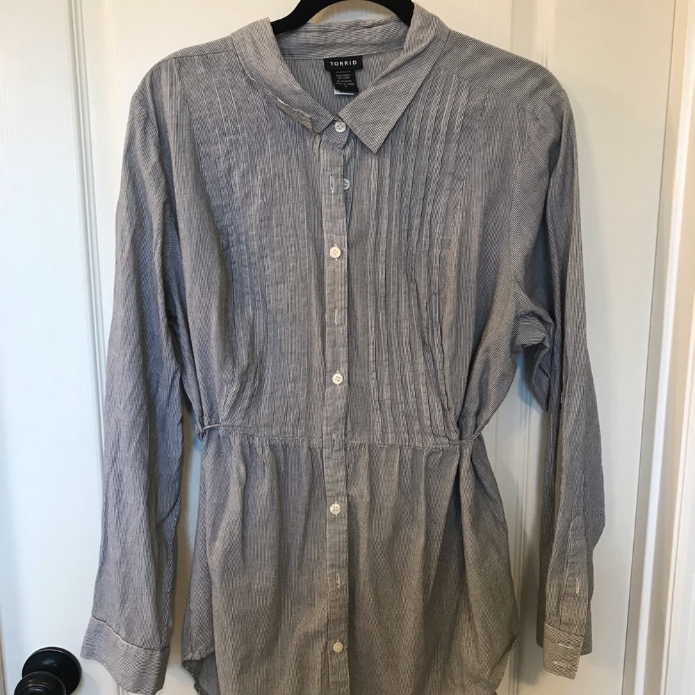 Torrid Pintuck Blouse
